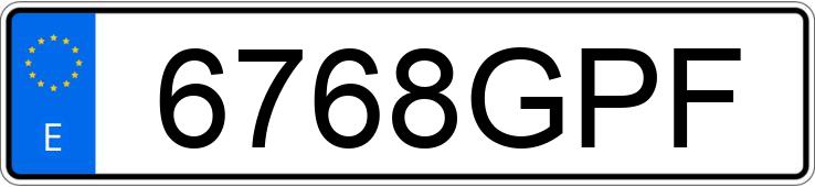 Numer rejestracyjny 6768GPF posiada PEUGEOT 308