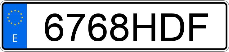 Numer rejestracyjny 6768HDF posiada YAMAHA YZF R6