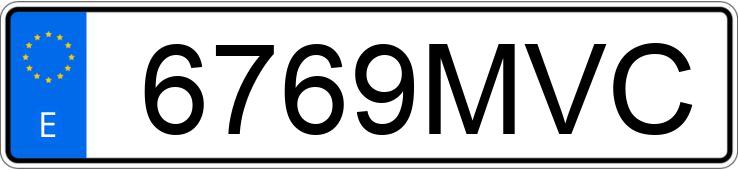 Numer rejestracyjny 6769MVC posiada VOLKSWAGEN TIGUAN