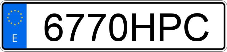Numer rejestracyjny 6770HPC posiada FIAT PANDA