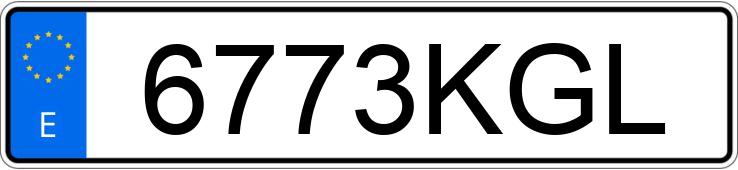 Numer rejestracyjny 6773KGL posiada PEUGEOT TRAVELLER