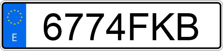 Numer rejestracyjny 6774FKB posiada SEAT LEON