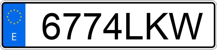 Numer rejestracyjny 6774LKW posiada RENAULT KANGOO
