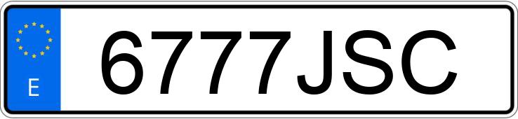 Il numero di registrazione 6777JSC ha SEAT LEON