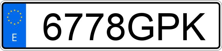 Numer rejestracyjny 6778GPK posiada SEAT IBIZA