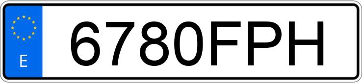 Numer rejestracyjny 6780FPH posiada VOLKSWAGEN GOLF