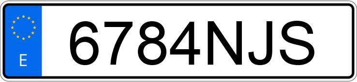 Numer rejestracyjny 6784NJS posiada TESLA MODEL 3