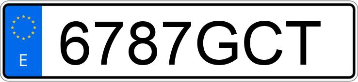Numer rejestracyjny 6787GCT posiada AUDI A5