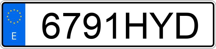 Numer rejestracyjny 6791HYD posiada ABARTH 500