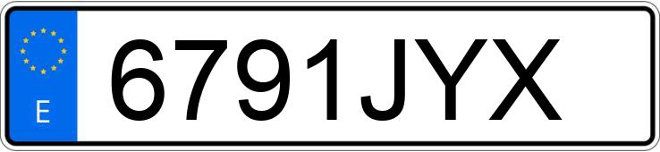 Numer rejestracyjny 6791JYX posiada VOLKSWAGEN GOLF