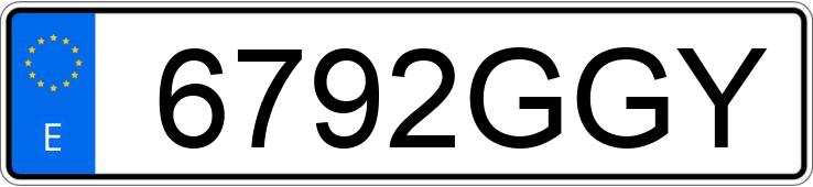 Numer rejestracyjny 6792GGY posiada AUDI A4