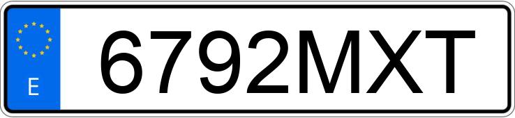 Numer rejestracyjny 6792MXT posiada IRIZAR I6 13.35