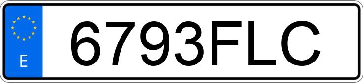 Numer rejestracyjny 6793FLC posiada AUDI A3 SPORTBACK