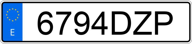 Numer rejestracyjny 6794DZP posiada VOLKSWAGEN GOLF