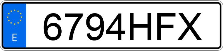 Numer rejestracyjny 6794HFX posiada RENAULT KANGOO