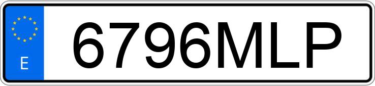 Numer rejestracyjny 6796MLP posiada DAF XG