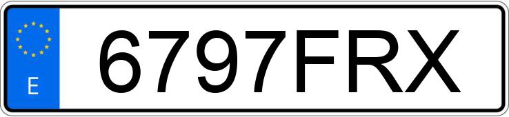 Numer rejestracyjny 6797FRX posiada RENAULT 19