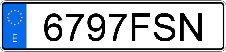 Numer rejestracyjny 6797FSN posiada RENAULT KANGOO