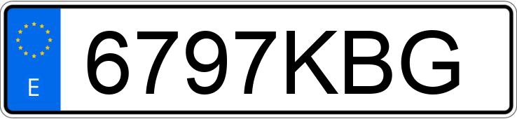 Numer rejestracyjny 6797KBG posiada TESLA MODEL S