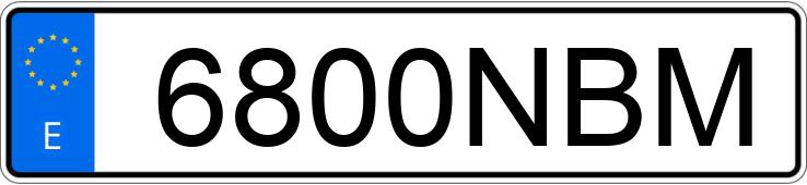 Numer rejestracyjny 6800NBM posiada SEAT IBIZA Numer rejestracyjny 6800NBM posiada SEAT IBIZA