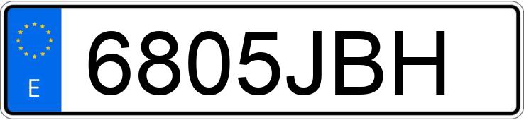 Numer rejestracyjny 6805JBH posiada AUDI A3 SPORTBACK