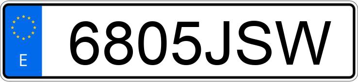 Numer rejestracyjny 6805JSW posiada RENAULT KANGOO