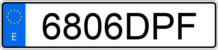 Numer rejestracyjny 6806DPF posiada VOLKSWAGEN POLO