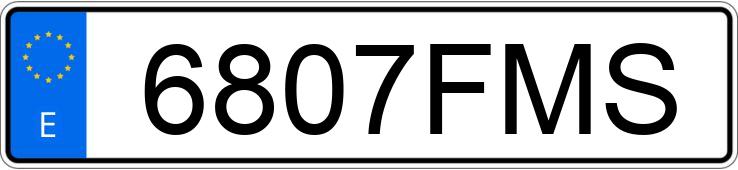 Numer rejestracyjny 6807FMS posiada AUDI A3