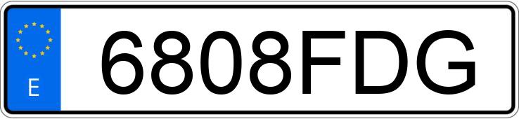 Numer rejestracyjny 6808FDG posiada AUDI A3