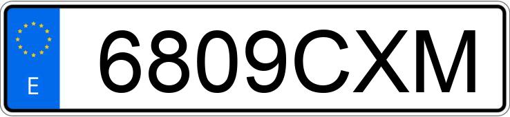 Numer rejestracyjny 6809CXM posiada seat ibiza