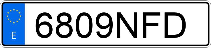 Numer rejestracyjny 6809NFD posiada SEAT IBIZA