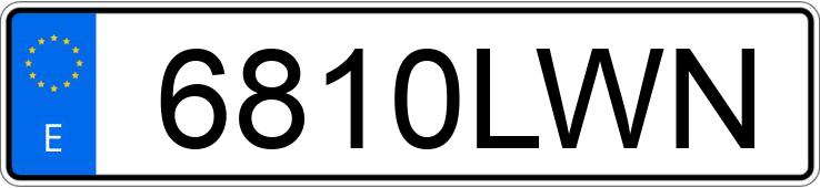 Numer rejestracyjny 6810LWN posiada RENAULT KANGOO