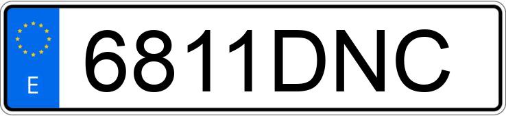 Numer rejestracyjny 6811DNC posiada TOYOTA AVENSIS