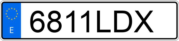 Numer rejestracyjny 6811LDX posiada BMW X1