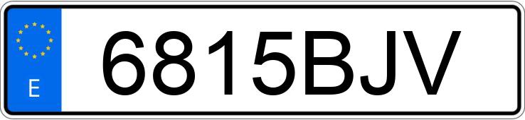 Numer rejestracyjny 6815BJV posiada TOYOTA AVENSIS