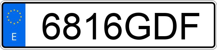 O número de registro 6816GDF tem BMW SERIE 3
