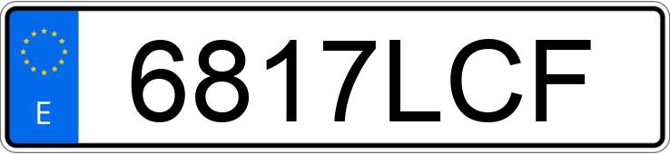 Numer rejestracyjny 6817LCF posiada DODGE CHALLENGER