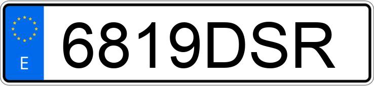 Numer rejestracyjny 6819DSR posiada VOLKSWAGEN GOLF