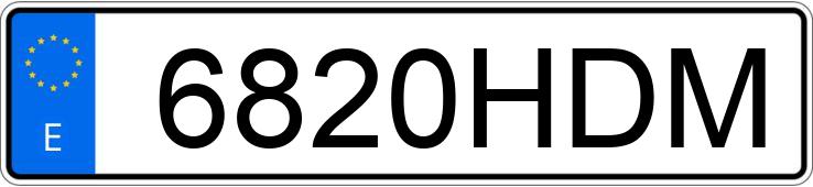 Numer rejestracyjny 6820HDM posiada FORD FIESTA