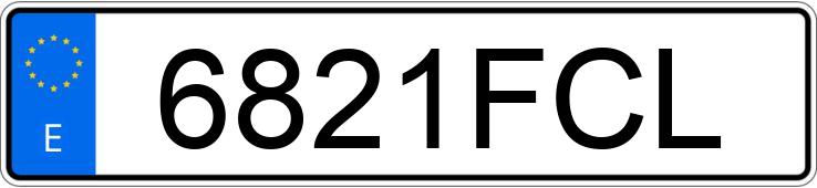 Numer rejestracyjny 6821FCL posiada RENAULT LAGUNA