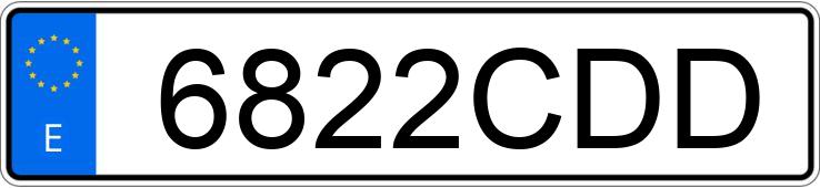 Numer rejestracyjny 6822CDD posiada VOLKSWAGEN GOLF