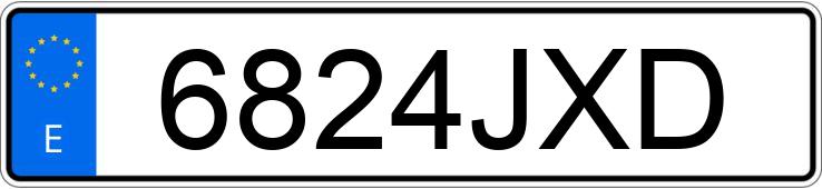 Numer rejestracyjny 6824JXD posiada AUDI A1 SPORTBACK