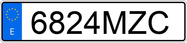 Numer rejestracyjny 6824MZC posiada VAUXHALL CALIBRA