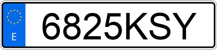 Numer rejestracyjny 6825KSY posiada BMW Z4