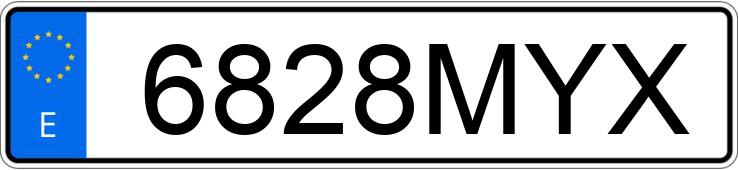 Numer rejestracyjny 6828MYX posiada VOLKSWAGEN TOURAN