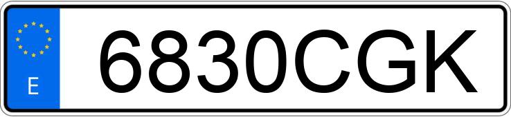 Numer rejestracyjny 6830CGK posiada RENAULT LAGUNA