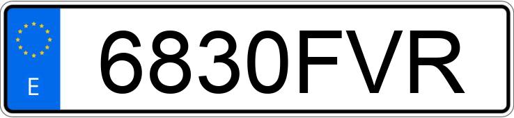 Numer rejestracyjny 6830FVR posiada MERCEDES C (204)