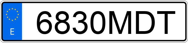 Numer rejestracyjny 6830MDT posiada SEAT IBIZA