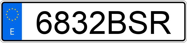 Numer rejestracyjny 6832BSR posiada TOYOTA HI-ACE Numer rejestracyjny 6832BSR posiada TOYOTA HI-ACE