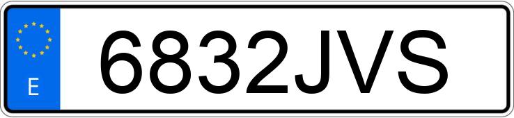 Numer rejestracyjny 6832JVS posiada AUDI A3 SPORTBACK